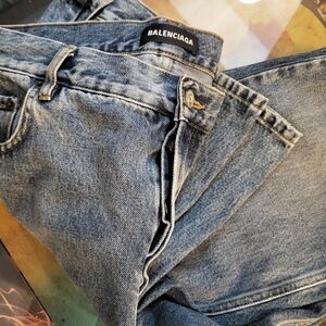 Balenciaga Blue Relaxed Jeans with Classic Denim Texture